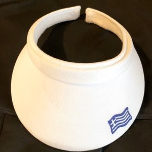 Visor. Greek flag. Cute. Worn once. One size.
